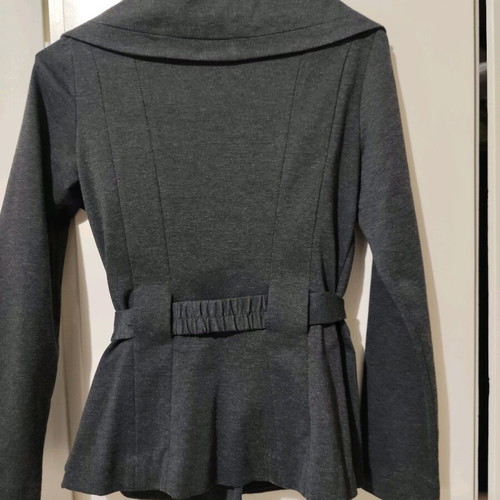 Zara Basic jacket with impressive collar, like new, grey, size S