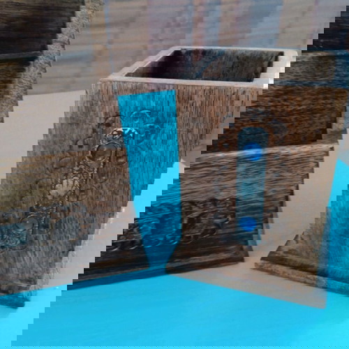 Σετ οργάνωσης γραφείου vintage 3τμχ μεταχειρισμένο με ξύλινα στοιχεία