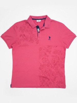U.S. Polo Assn. Coral Polo XL used, floral print