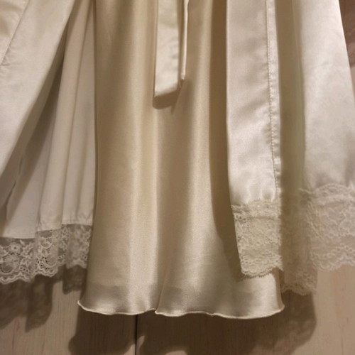 Bridal set satin nightgown and robe like new, XS, white