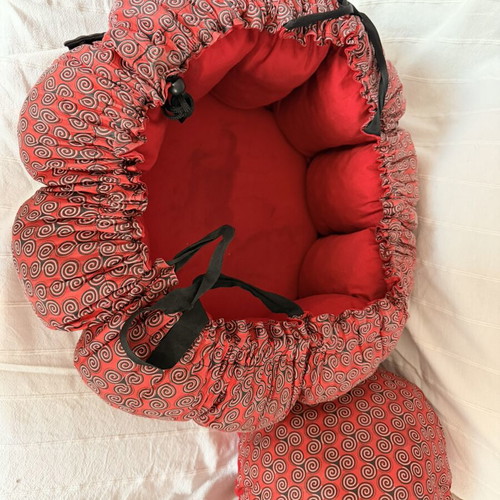 African Batik Red Wonderbag slow cooker used