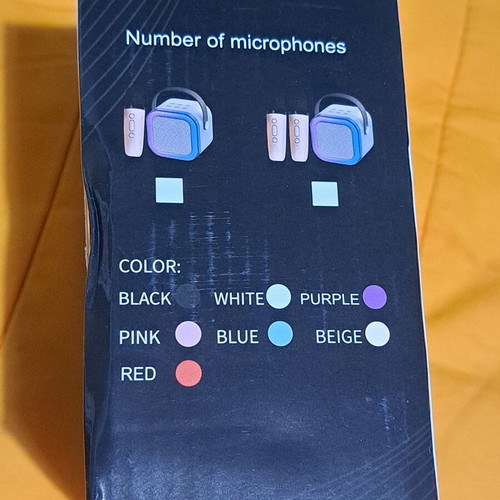 Karaoke Speaker KPS2 with 2 Wireless Microphones and Lighting Effects