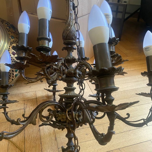 Bronze antique chandelier like new