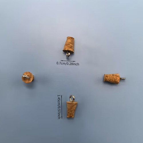 Mini corks with metal eye hook for crafts