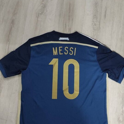 Argentina National Team 2014 World Cup Away Jersey Messi 10