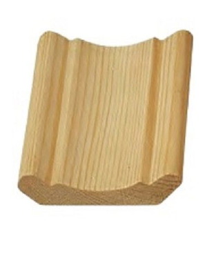 Ceiling corner 57 x 13 mm made of Swedish wood natural color new
