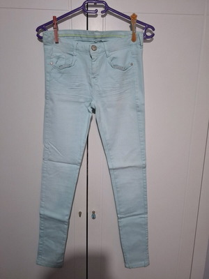Elastic jeans like new, mint color, size S / 36 / 8