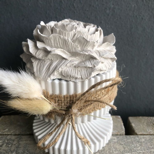 Boho plaster candlestick new
