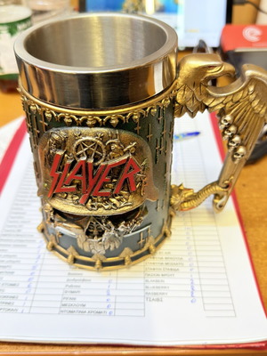 Slayer Mug new, resin with stainless steel insert