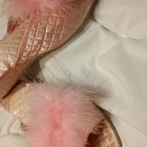 Vintage bridal slippers pink, like new, size 38-39