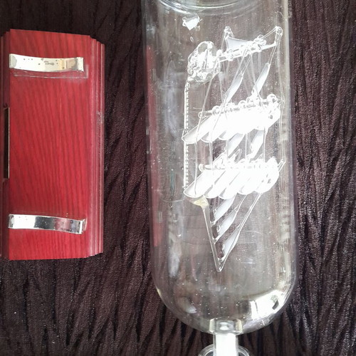 Gorch Fock decorative bottle used, glass 30×9 cm
