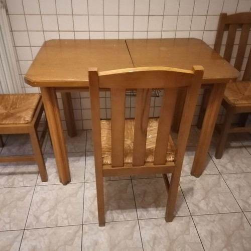 Wooden kitchen table with 3 chairs
