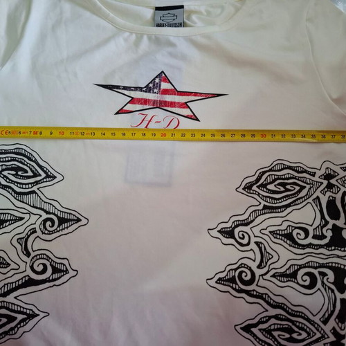 Harley Davidson Vintage Short T-Shirt Off White Large new
