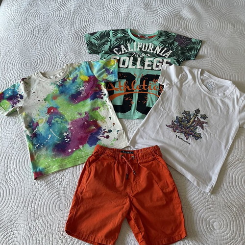 Next boys' clothing set size 6 like new, multicolor and green