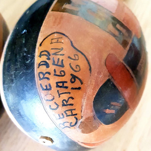 Vintage Colombian maracas 1966 handmade, used