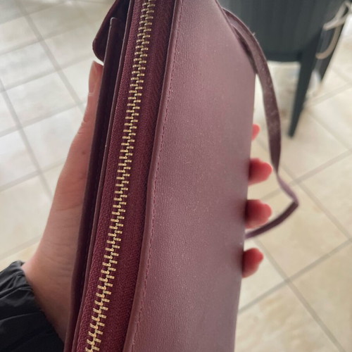 Wallet bag phone case new, with red strap