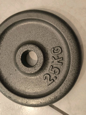 Gym Weights used, 1kg 2.5kg 3kg set