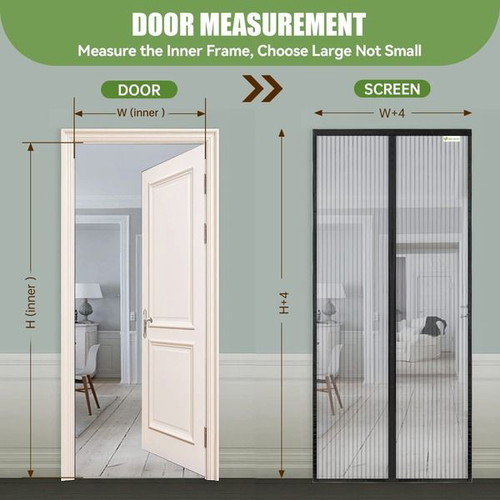 Meet Beauty magnetic door screen 130 x 210 cm, black