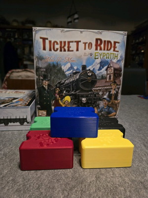 Player trays Ticket to ride σαν καινούργιο, 3D εκτυπωμένα, σετ 5 τεμαχίων