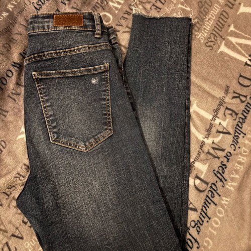 Bershka jeans with rips used, blue, size M