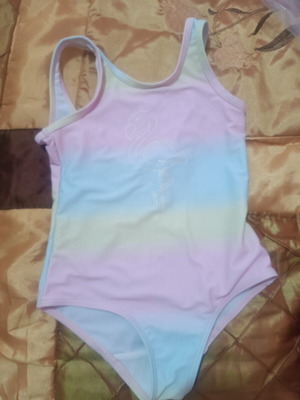 Orchestra flamingo design one-piece swimsuit for 3 years old, used