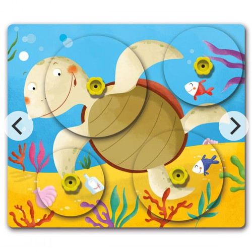 Quercetti Play Montessori Giro Puzzle new with 4 animal puzzles