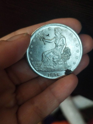 USA trade dollar 1876 used, not silver