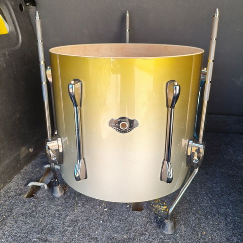 Tama Superstar HyperDrive Floor Tom 14"x12" like new, Gold Platinum Fade