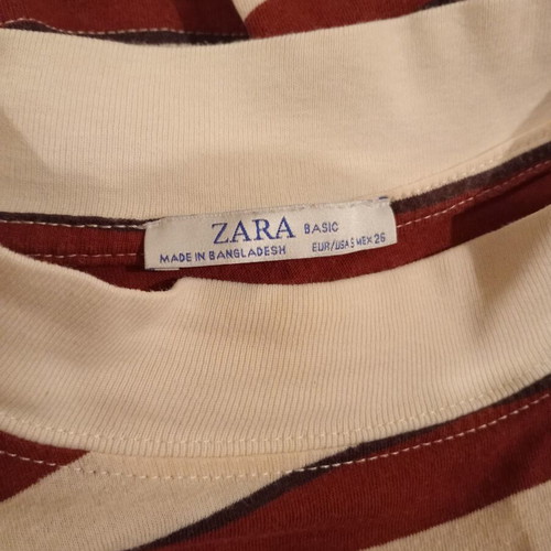 Zara striped T-shirt size S 100% cotton new, thin