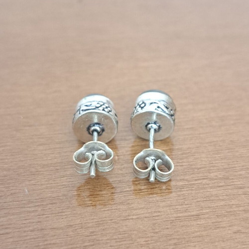 Silver earrings with labradorite like new, Tides of Earth Collection