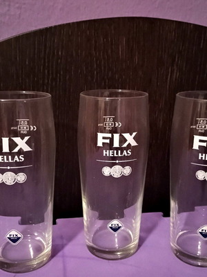 Ποτήρια μπύρας Fix 0.5lt καινούργια, 6άδα