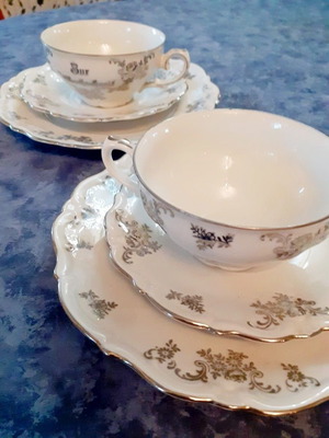 Porcelain cups vintage Heinrich Winterling 1930, set of 2