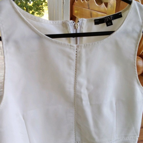 Zini white blouse size 40 like new, slim fit