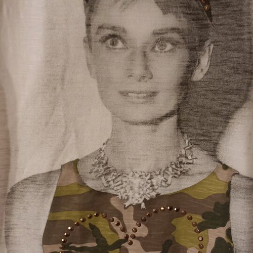 Audrey Hepburn short-sleeve t-shirt brand new with silver details