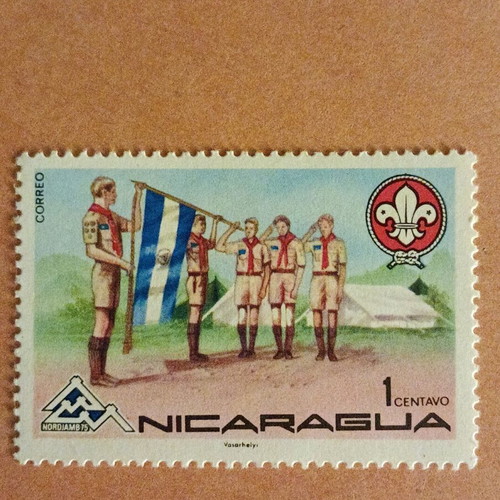 Nicaragua stamps with scout theme new