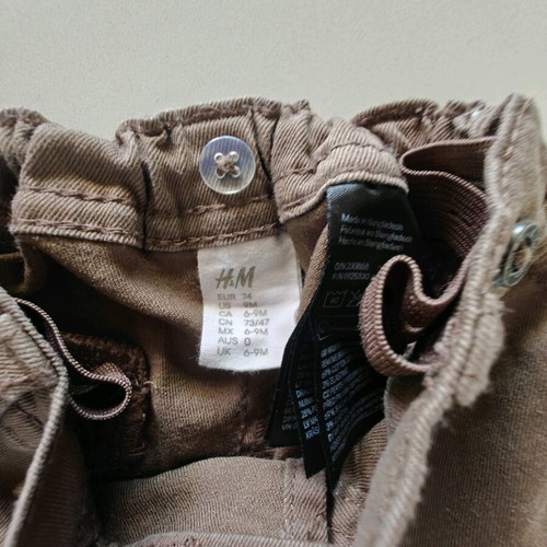 Baby pants brown shade like new for boy 6-9 months H & M