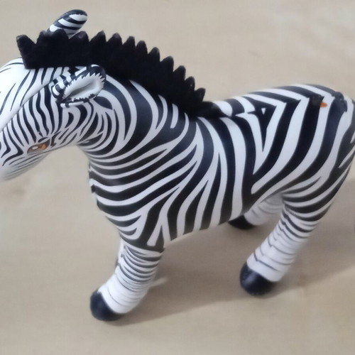 Vintage realistic leather zebra used
