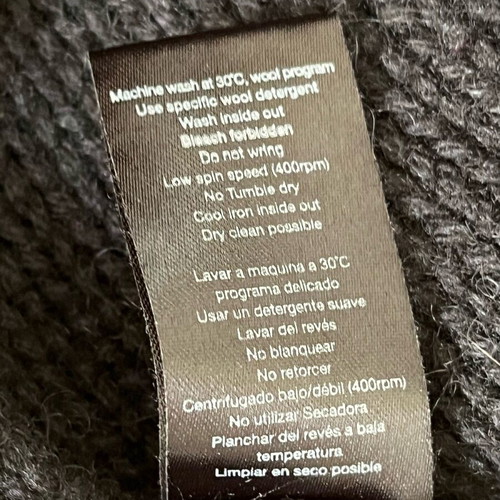 Zadig & Voltaire wool cardigan used, black, leather details