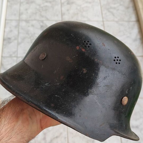 German World War II helmet used, complete