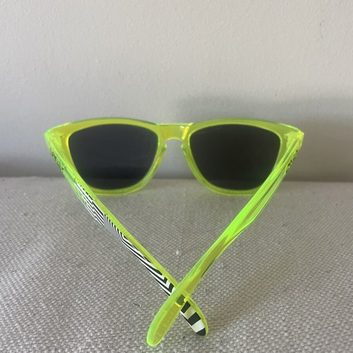 Oakley Frogskins sunglasses used, translucent acid neon green frame