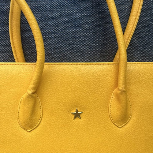 Shoulder bag yellow, like new, synthetic leather