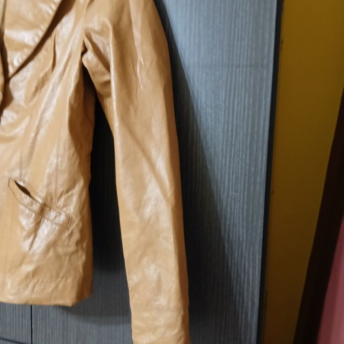 Leather jacket Vero Moda size S 38 beige like new