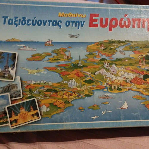 Traveling in Europe board game used, complete