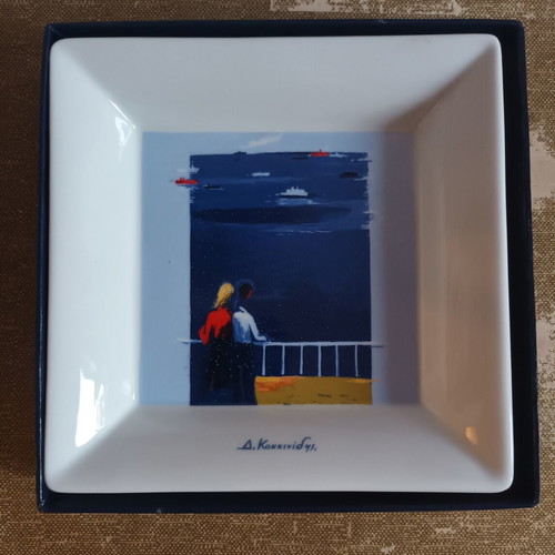Demosthenis Kokkinidis Porcelain Plate used, Limoges France