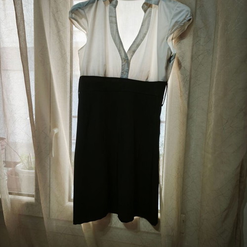 Black and white short dress like new, size M