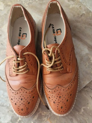 Women's shoes size 39 like new, beige and brown