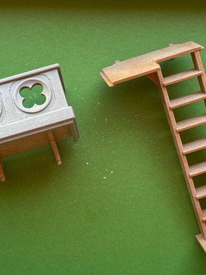 Playmobil medieval balcony with parapet and battlement ladder like new