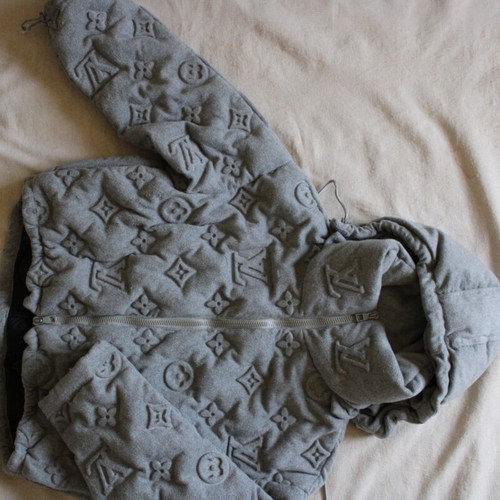 Louis Vuitton puffer jacket, size 46, grey
