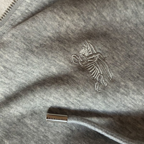 Burberry zip up jacket size M like new gray beige