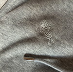 Burberry zip up jacket size M like new gray beige